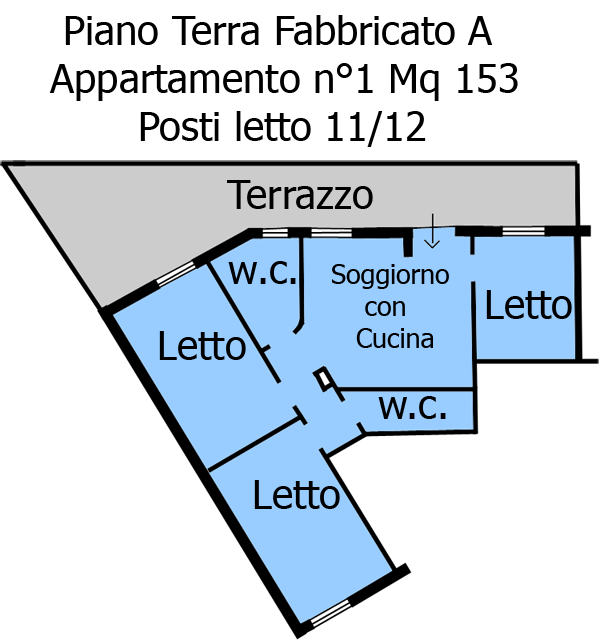 Piano terra Fabbricato A, Appartamento n 1